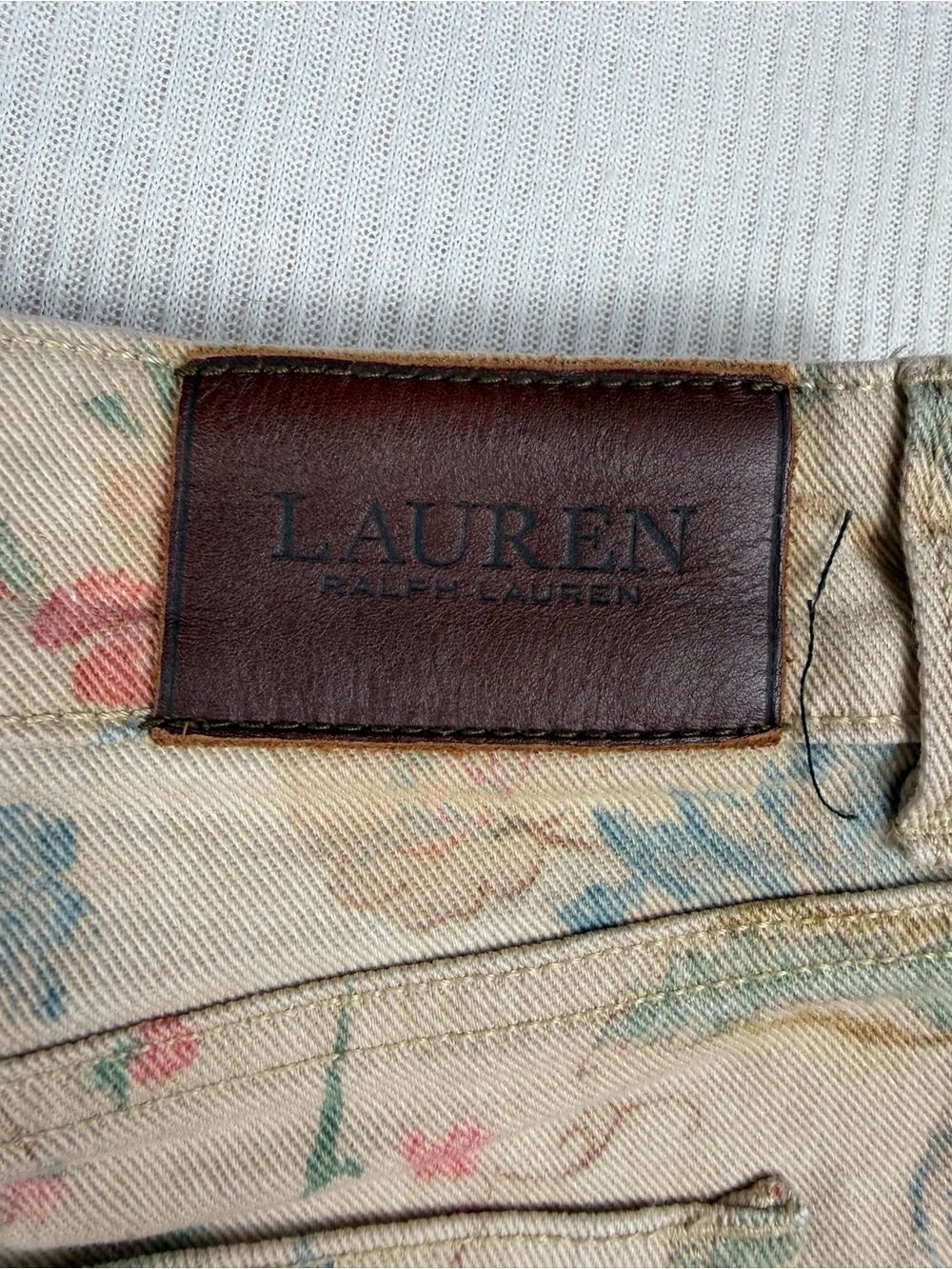 Lauren Ralph Lauren Floral Print Premier Skinny Ankle Jeans Size 10 Cottagecore - Picture 8 of 14